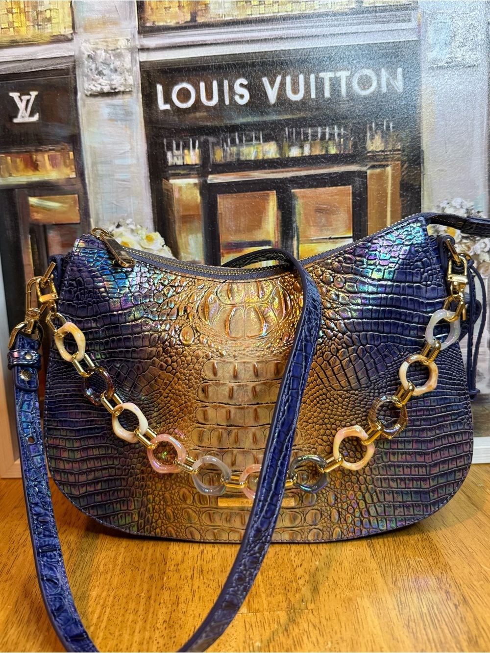 Brahmin NWOT colorful 🐊 print Shoulderbag